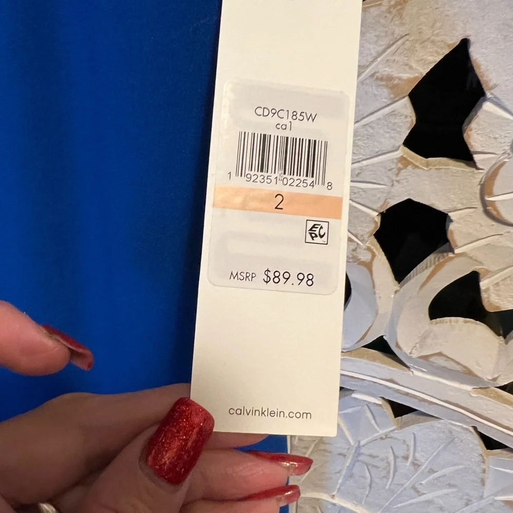 NWT Calvin Klein royal blue dress - Picture 3 of 6